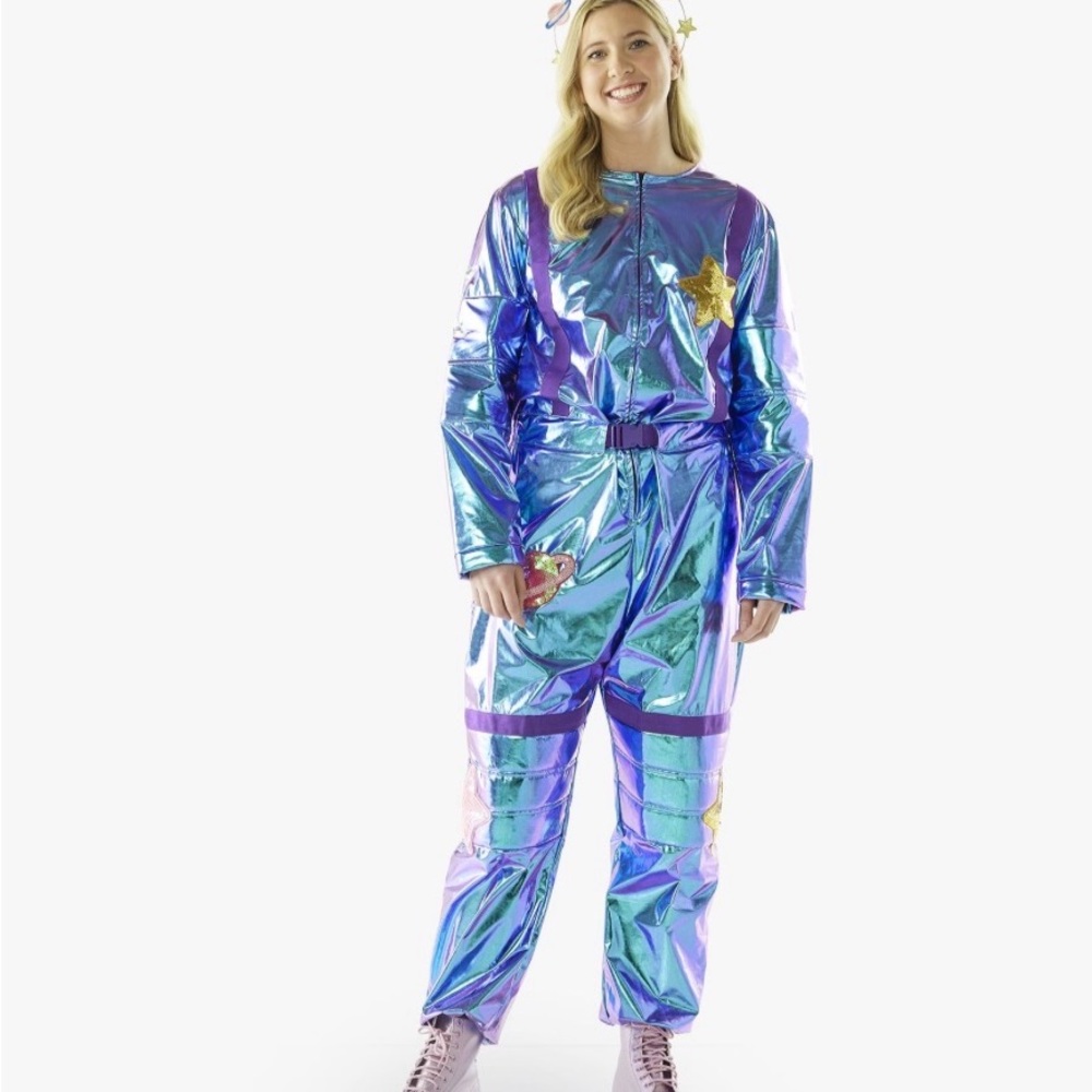 Pottery Barn Adult Light-Up Cosmic Sparkle Astronaut Costume NWT